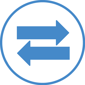 Two opposing arrows